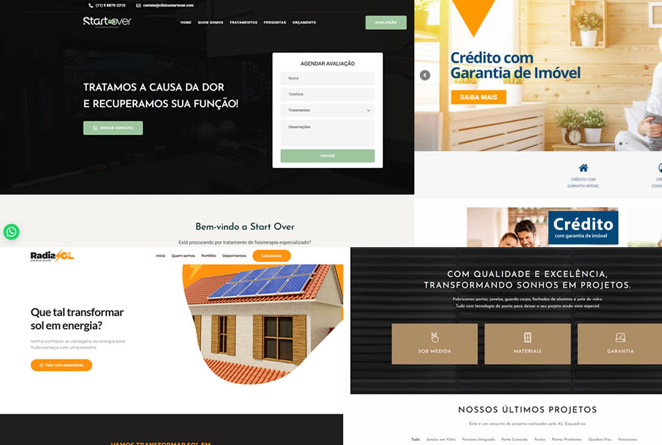 Criação de sites projetos Criação de sites projetos