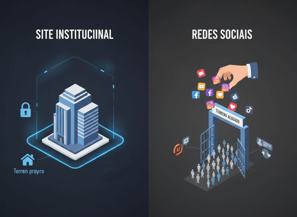 Site Profissional vs. Redes Sociais Por Que Você Precisa de Ambos